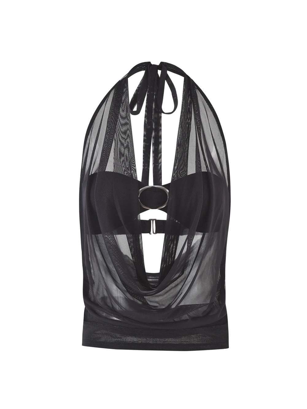 TIGER MIST MAKENA TWO-PIECE TOP - BLACK - S / BLACK